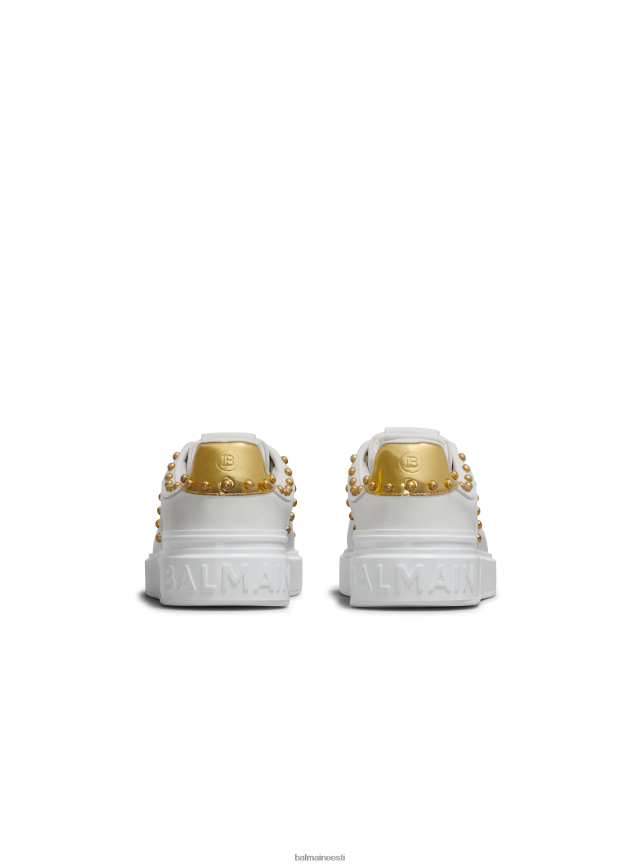 ee Balmain jalatsid naised b-väljaku naastnahast jalatsid valge LJ8002615