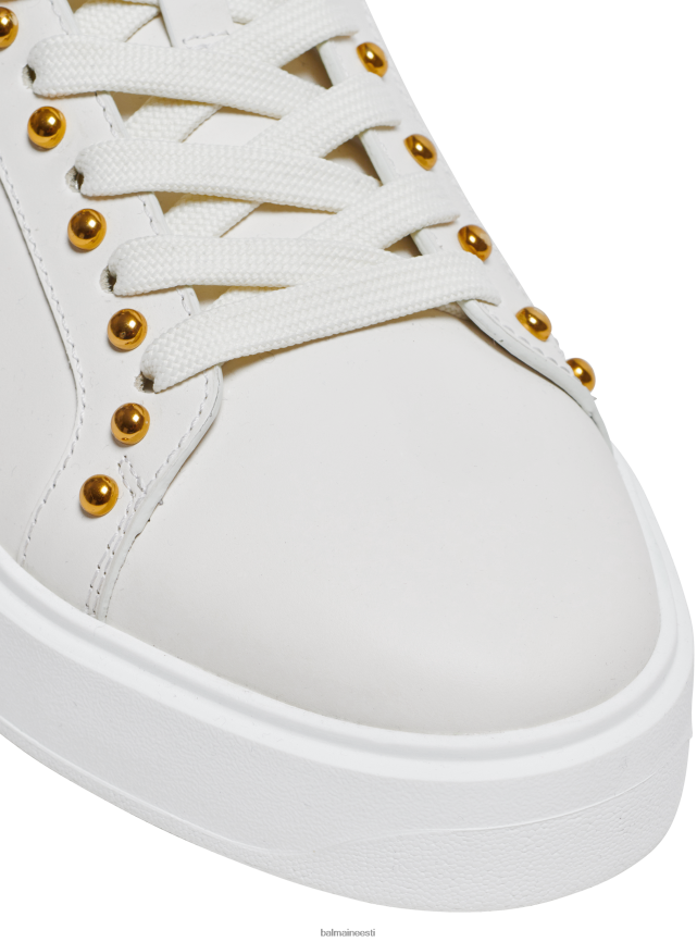 ee Balmain jalatsid naised b-väljaku naastnahast jalatsid valge LJ8002615