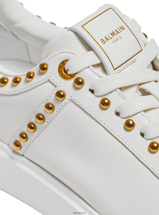 ee Balmain jalatsid naised b-väljaku naastnahast jalatsid valge LJ8002615