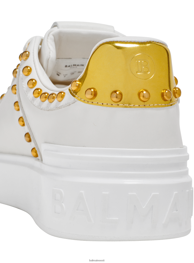 ee Balmain jalatsid naised b-väljaku naastnahast jalatsid valge LJ8002615