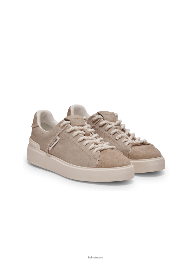 ee Balmain jalatsid naised b-väljaku nahast jalatsid beež LJ8002623