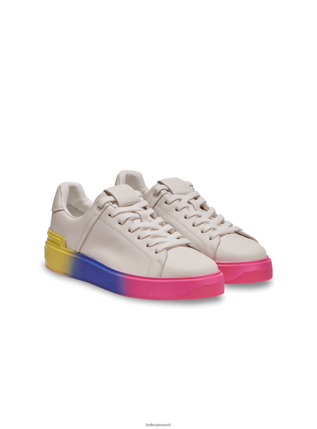 ee Balmain jalatsid naised b-väljaku nahast jalatsid valge LJ8002622