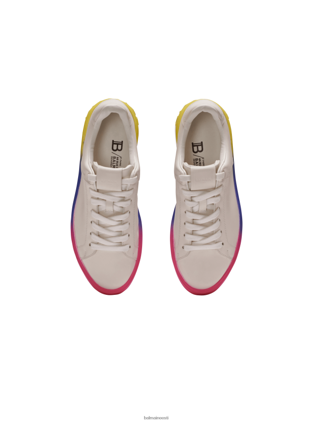 ee Balmain jalatsid naised b-väljaku nahast jalatsid valge LJ8002622