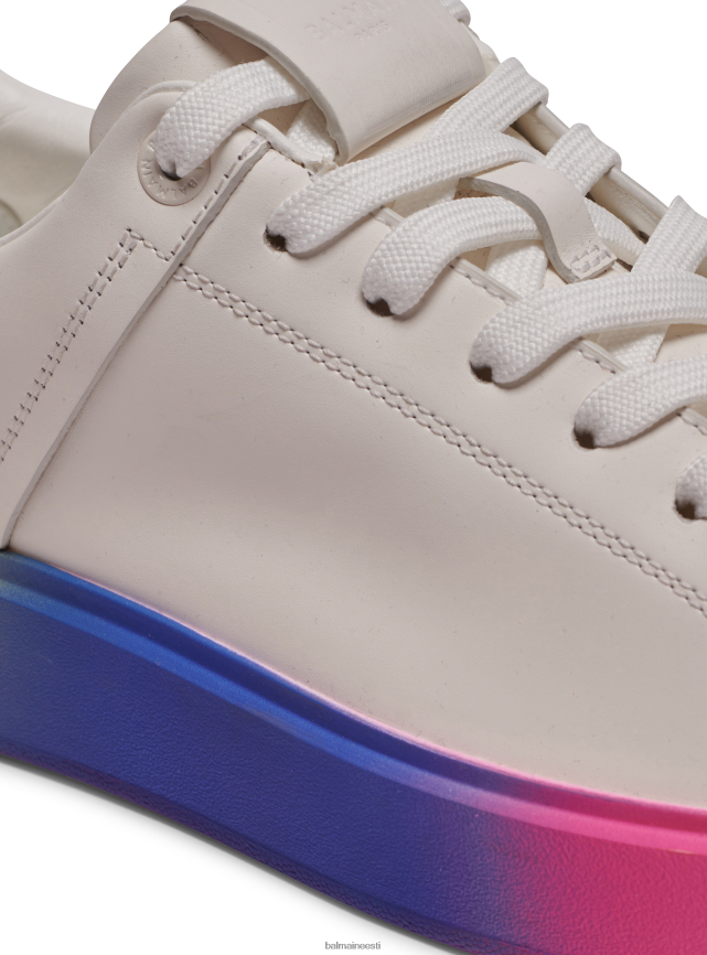 ee Balmain jalatsid naised b-väljaku nahast jalatsid valge LJ8002622