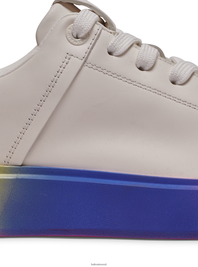 ee Balmain jalatsid naised b-väljaku nahast jalatsid valge LJ8002622