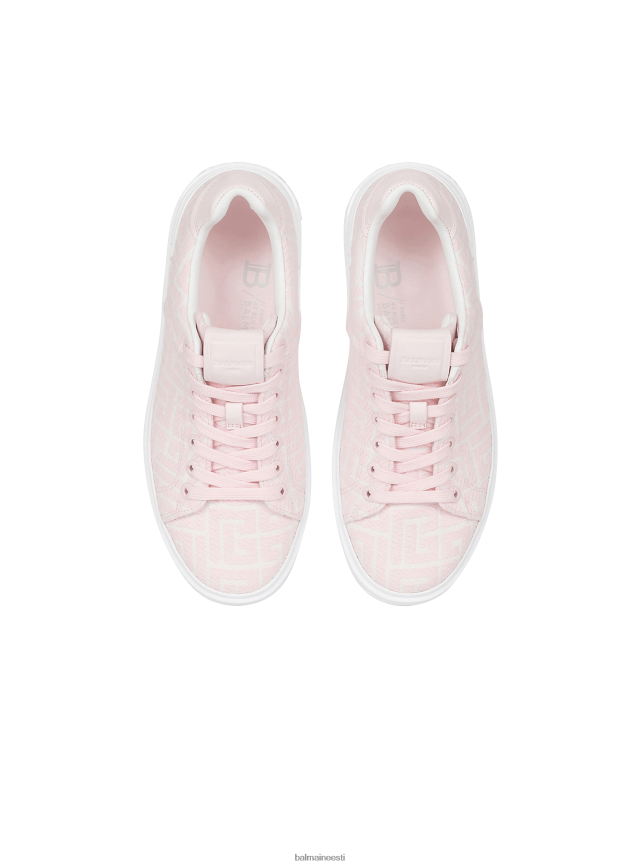 ee Balmain jalatsid naised kahevärvilised žakaarmadratsist b-väljaku tossud roosa LJ8002614