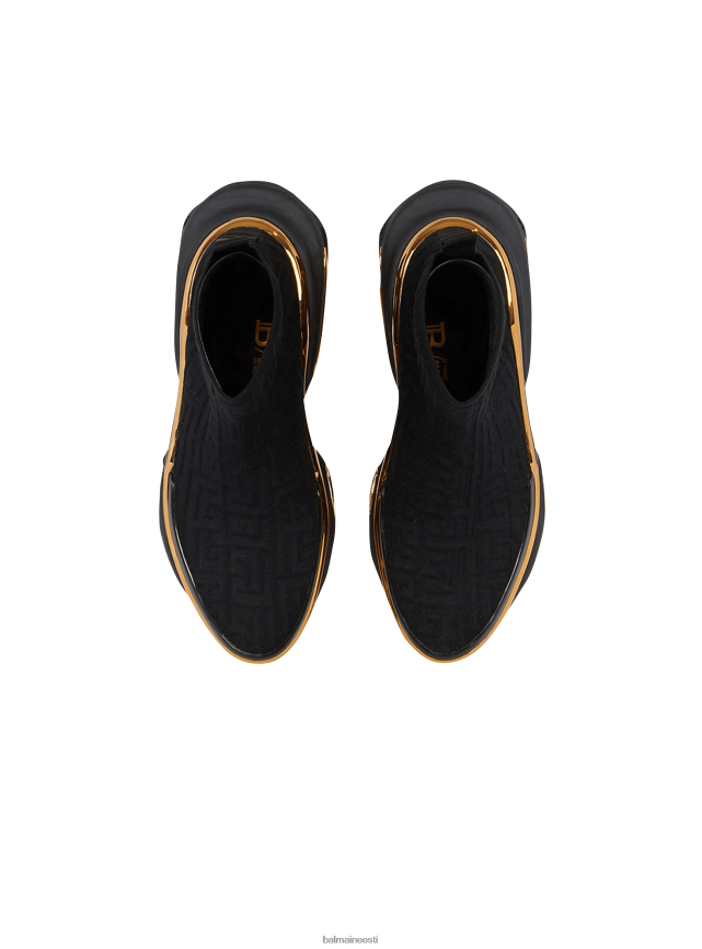 ee Balmain jalatsid naised b-bold kõrge otsaga võrgust trenažöörid must LJ8002600