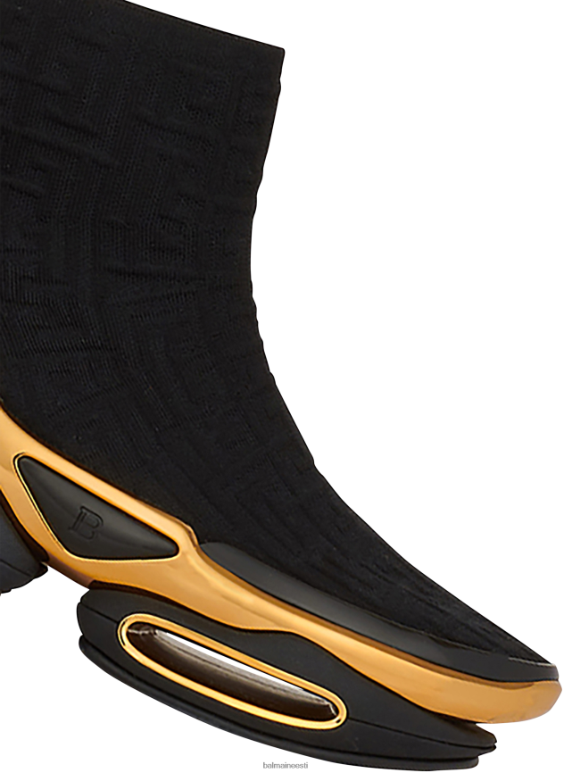 ee Balmain jalatsid naised b-bold kõrge otsaga võrgust trenažöörid must LJ8002600