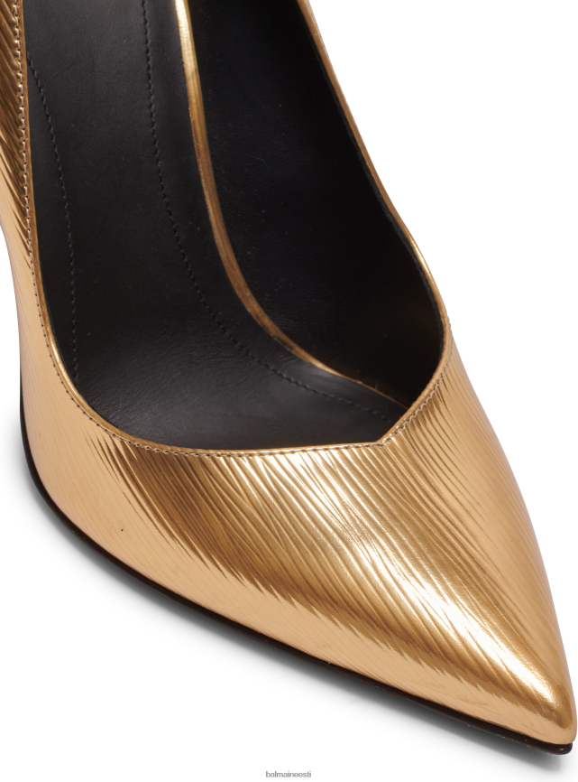 ee Balmain jalatsid naised rubiiniga lamineeritud nahast tikkpüksid kullast LJ8002647