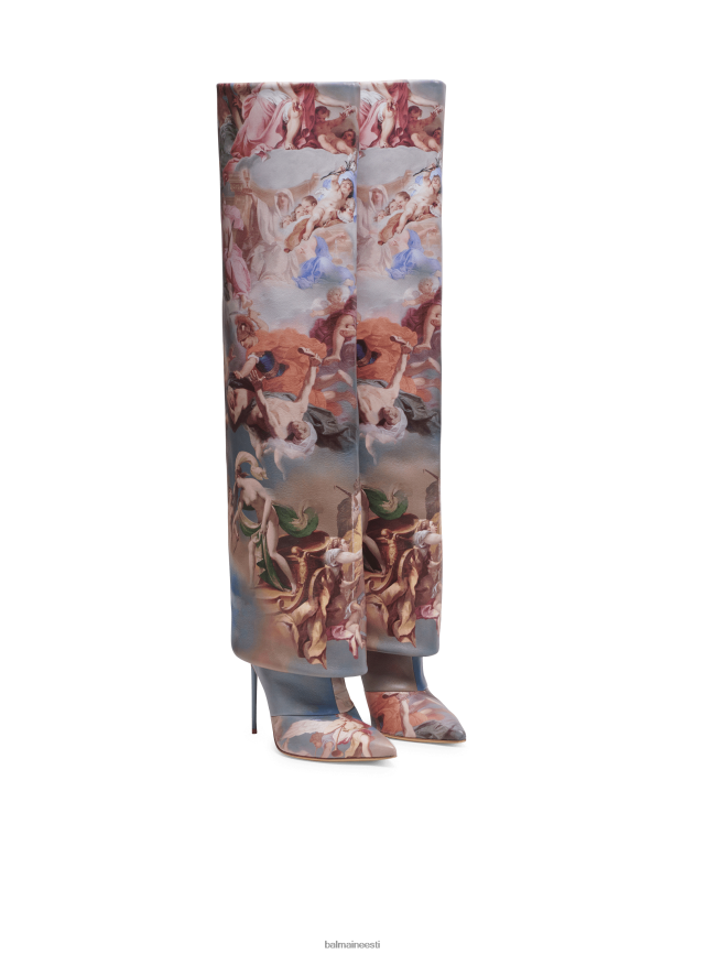 ee Balmain jalatsid naised ariel-saapad taevamustriga nahast mitmevärviline LJ8002654