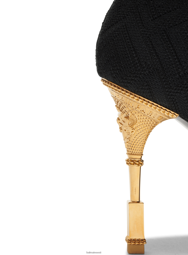 ee Balmain jalatsid naised monogrammiga moneta võrgust saapad must LJ8002663