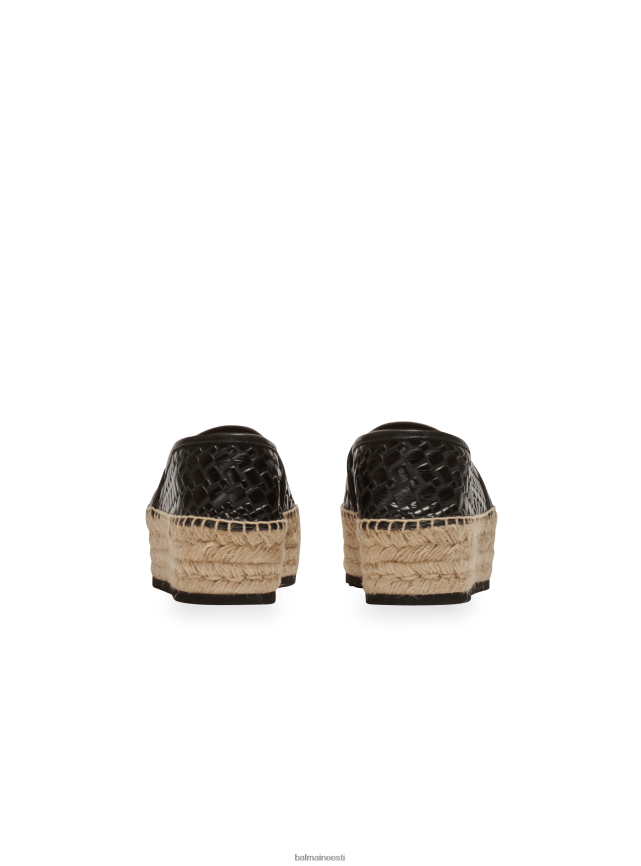 ee Balmain jalatsid naised krokodilliefektiga nahast alex espadrillid must LJ8002683