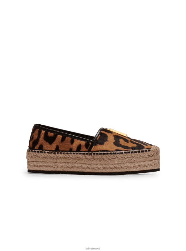 ee Balmain jalatsid naised leopardiefektiga nahast alex espadrillid pruun LJ8002684