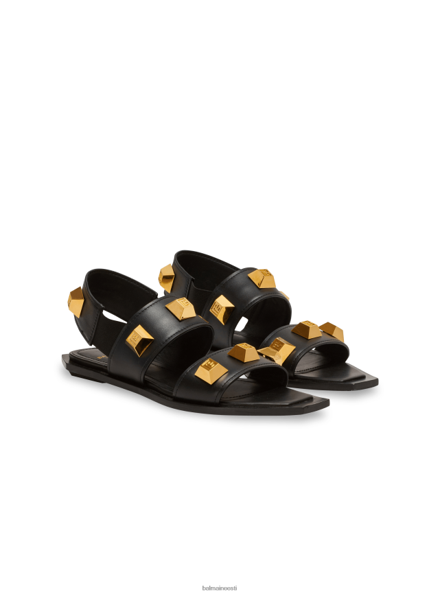 ee Balmain jalatsid naised ana nahast sandaalid must LJ8002688