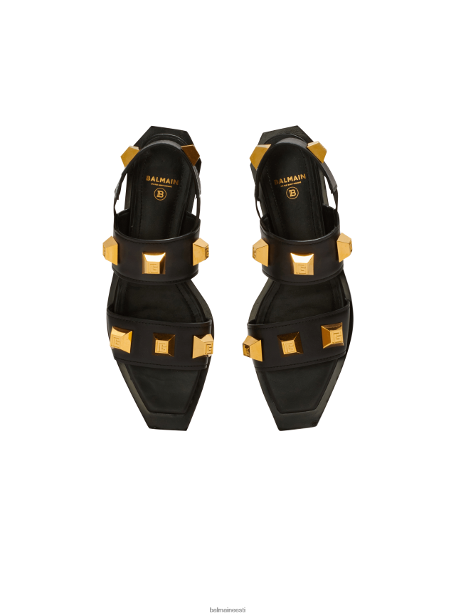 ee Balmain jalatsid naised ana nahast sandaalid must LJ8002688