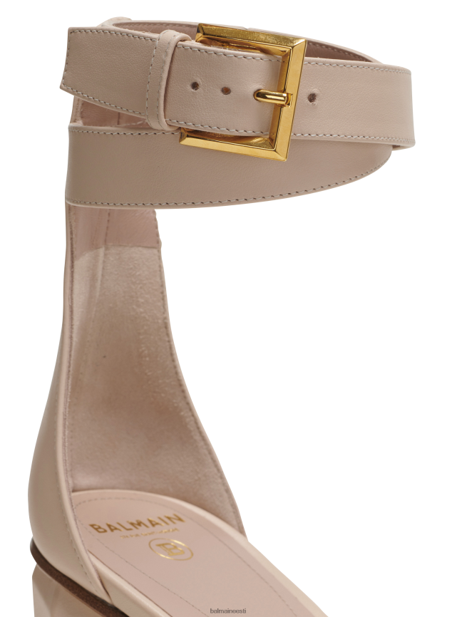 ee Balmain jalatsid naised ava nahast platvormsandaalid beež LJ8002631