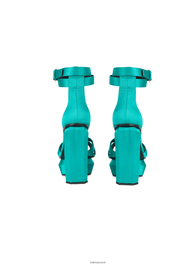 ee Balmain jalatsid naised ava satiinist platvormiga sandaalid roheline LJ8002643