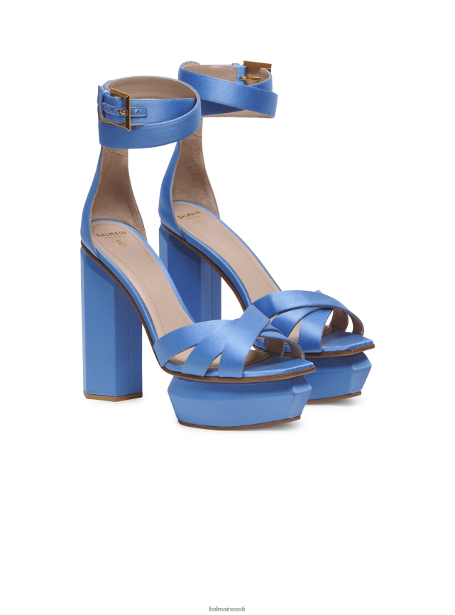 ee Balmain jalatsid naised ava satiinist platvormiga sandaalid sinine LJ8002633