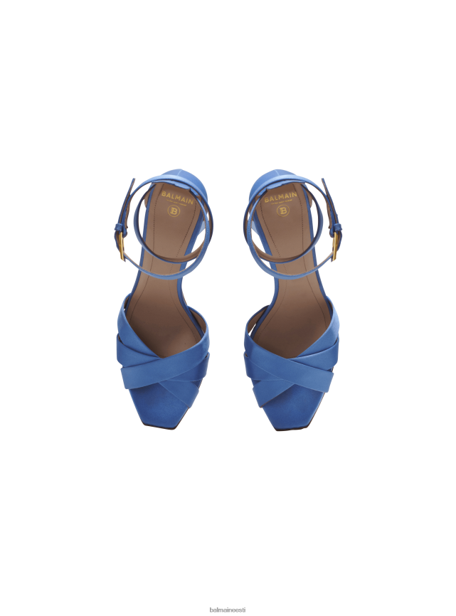 ee Balmain jalatsid naised ava satiinist platvormiga sandaalid sinine LJ8002633