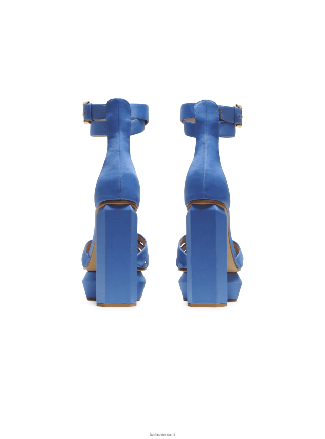 ee Balmain jalatsid naised ava satiinist platvormiga sandaalid sinine LJ8002633