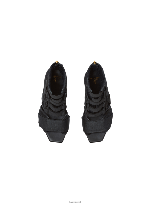 ee Balmain jalatsid naised uma sandaalid takjapaelaga ja võrguga must LJ8002651