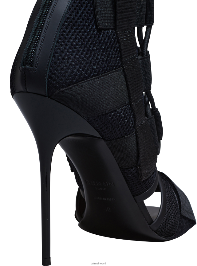 ee Balmain jalatsid naised uma sandaalid takjapaelaga ja võrguga must LJ8002651