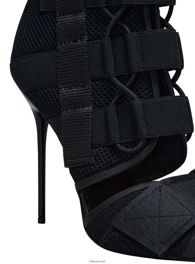 ee Balmain jalatsid naised uma sandaalid takjapaelaga ja võrguga must LJ8002651