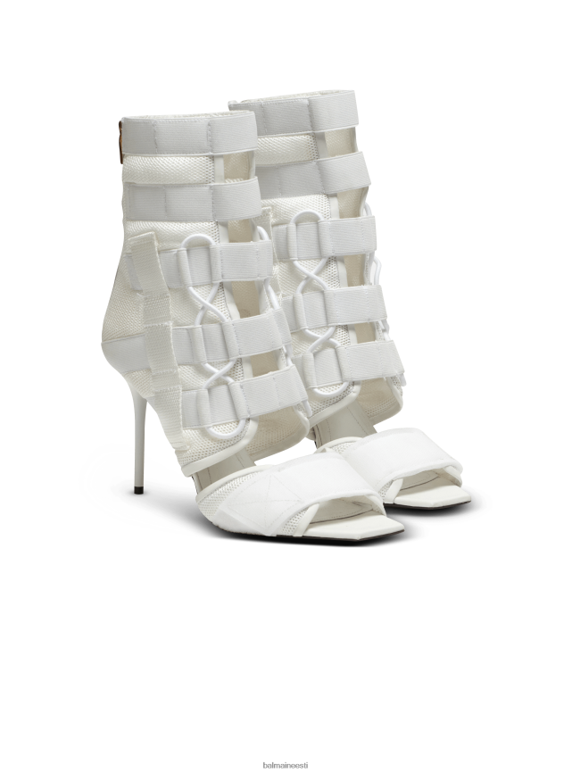 ee Balmain jalatsid naised uma sandaalid takjapaelaga ja võrguga valge LJ8002650