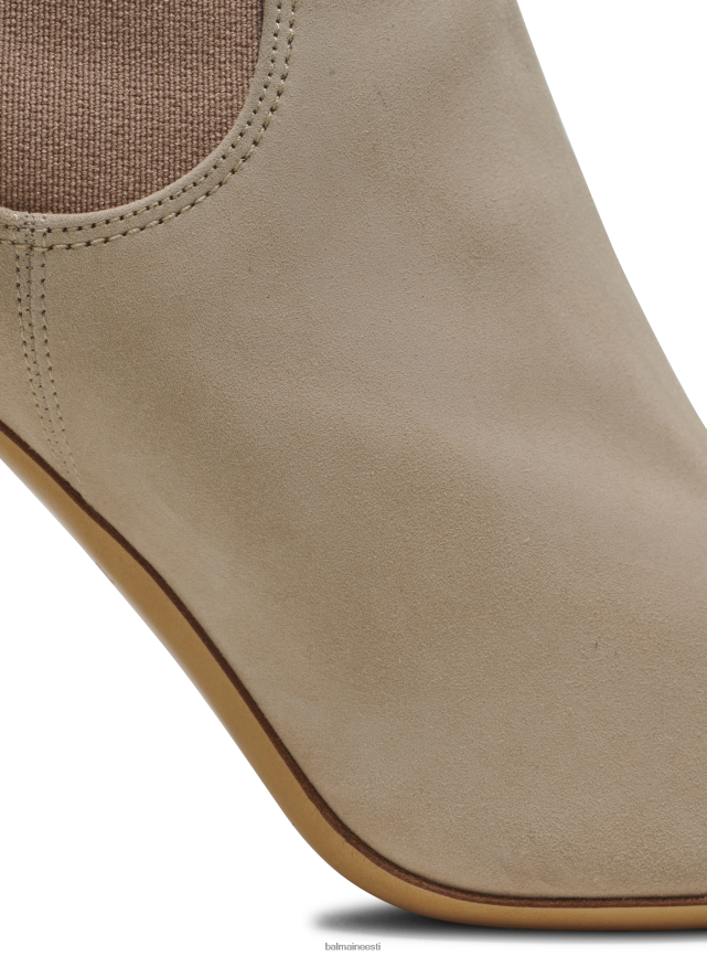 ee Balmain jalatsid naised moneta seemisnahast poolsaapad graveeritud kontsaga beež LJ8002655