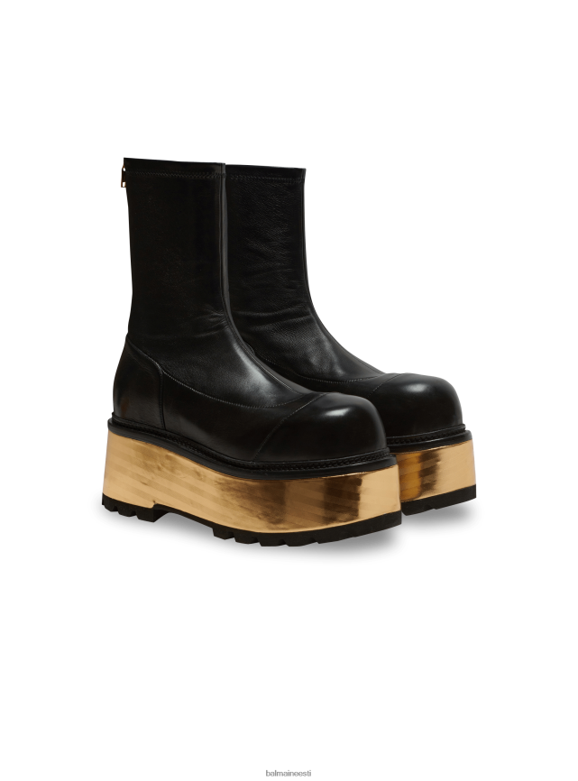 ee Balmain jalatsid naised nahast platvormsaapad must LJ8002665