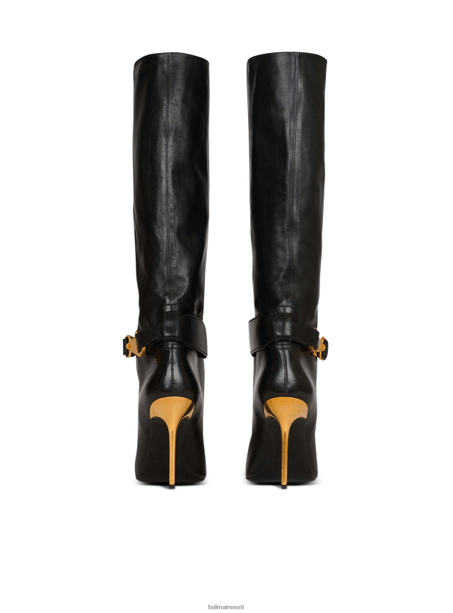 ee Balmain jalatsid naised nahast robin saapad must LJ8002671