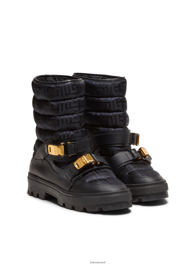 ee Balmain jalatsid naised rossignol kapsel-brändi monogrammi nailonist apres-suusasaapad must LJ8002680