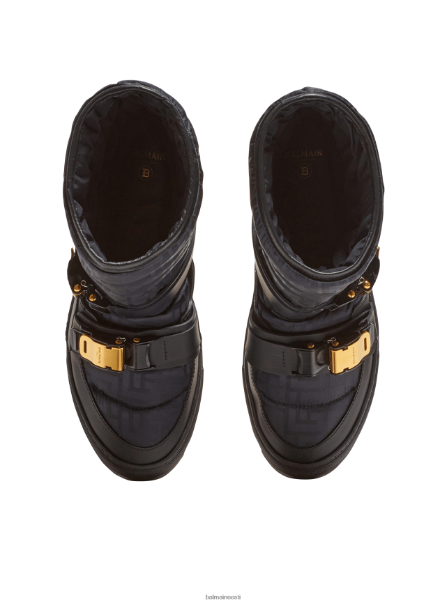 ee Balmain jalatsid naised rossignol kapsel-brändi monogrammi nailonist apres-suusasaapad must LJ8002680