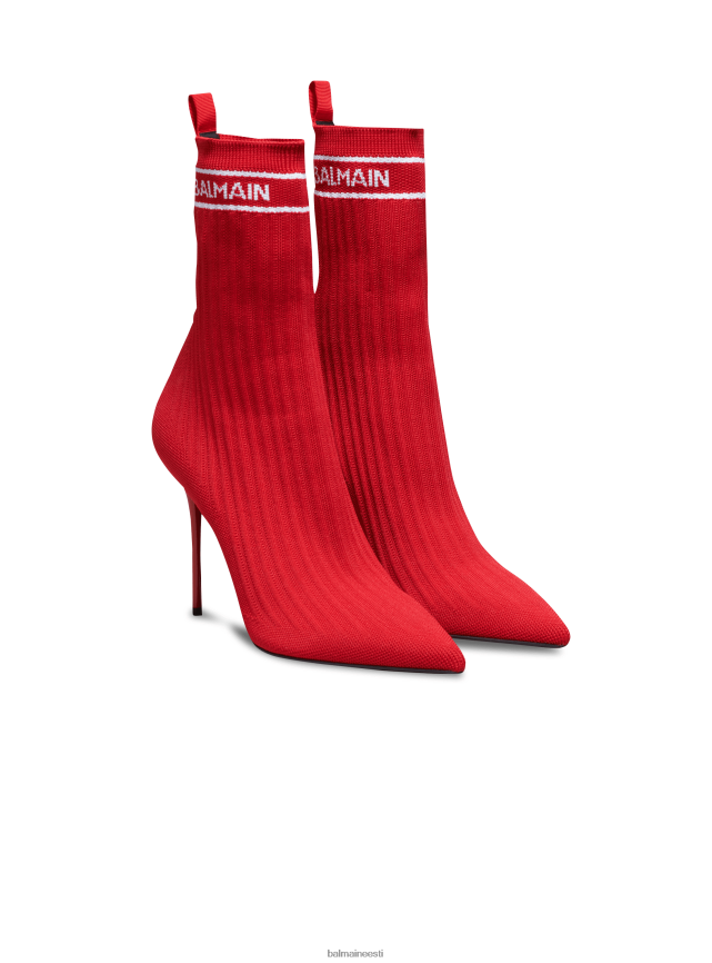 ee Balmain jalatsid naised skye veniv kootud poolsaapad punane LJ8002676