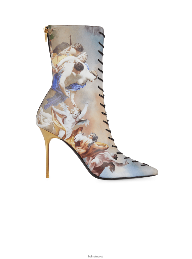 ee Balmain jalatsid naised taevamustriga nahast uria poolsaapad mitmevärviline LJ8002653