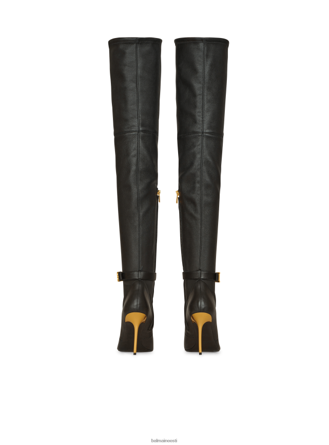 ee Balmain jalatsid naised venivast nahast ronkasaapad must LJ8002662