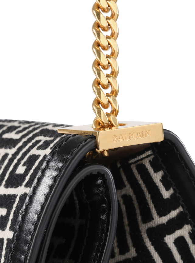 ee Balmain tarvikud naised väikese suurusega kahevärviline žakaarmadrats 1945. aasta pärandikott must LJ8002552