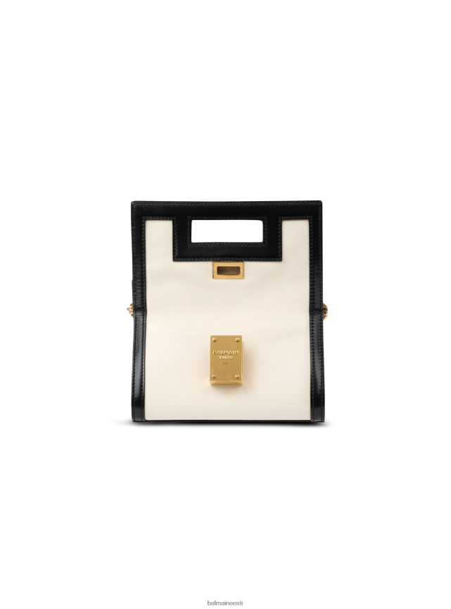 ee Balmain tarvikud naised väikesemõõduline ja nahast 1945. aasta muinsuskott valge LJ8002550