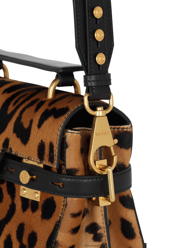 ee Balmain tarvikud naised Leopardiefektiga nahast kott b-buzz 23 pruun LJ8002502