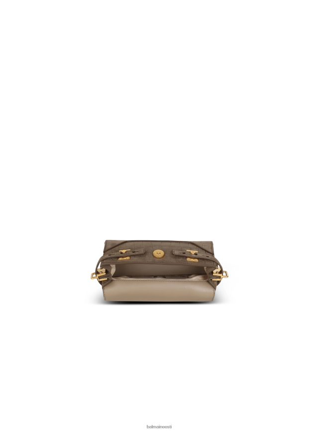 ee Balmain tarvikud naised b-buzz 19 kott krokodilliefektiga reljeefsest nahast hall LJ8002461