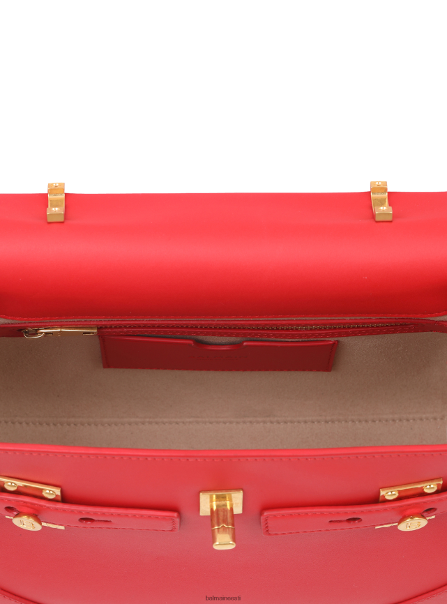 ee Balmain tarvikud naised siledast nahast b-buzz 23 kott punane LJ8002493