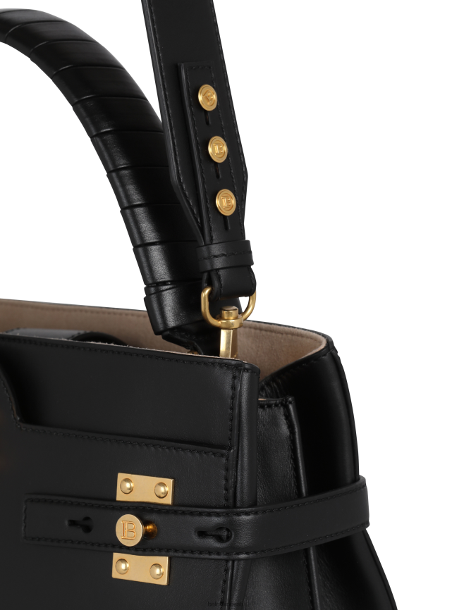 ee Balmain tarvikud naised nahast b-buzz ülemise käepidemega kott must LJ8002475