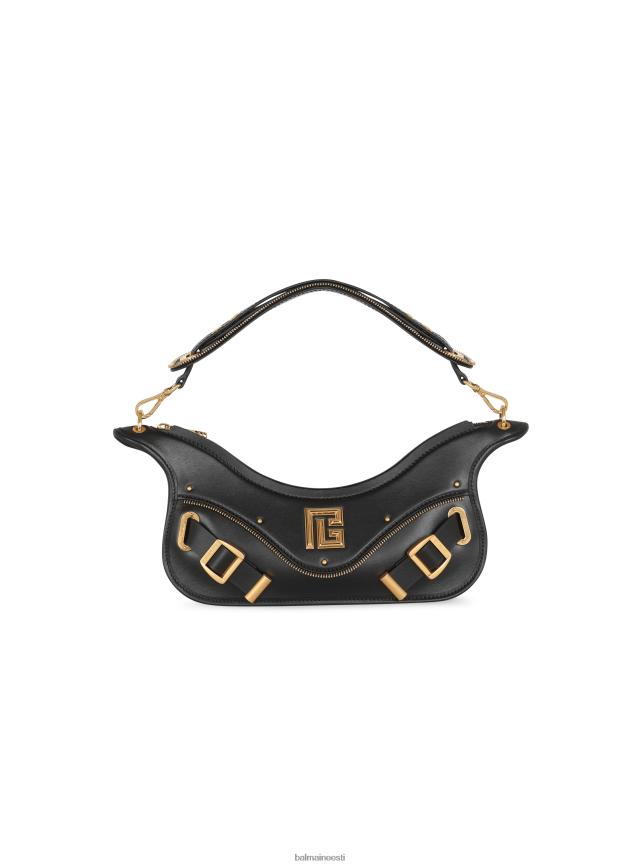 ee Balmain tarvikud naised tõmblukuga nahast kott must LJ8002432