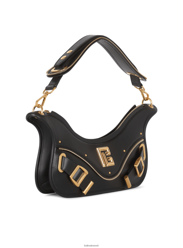 ee Balmain tarvikud naised tõmblukuga nahast kott must LJ8002432