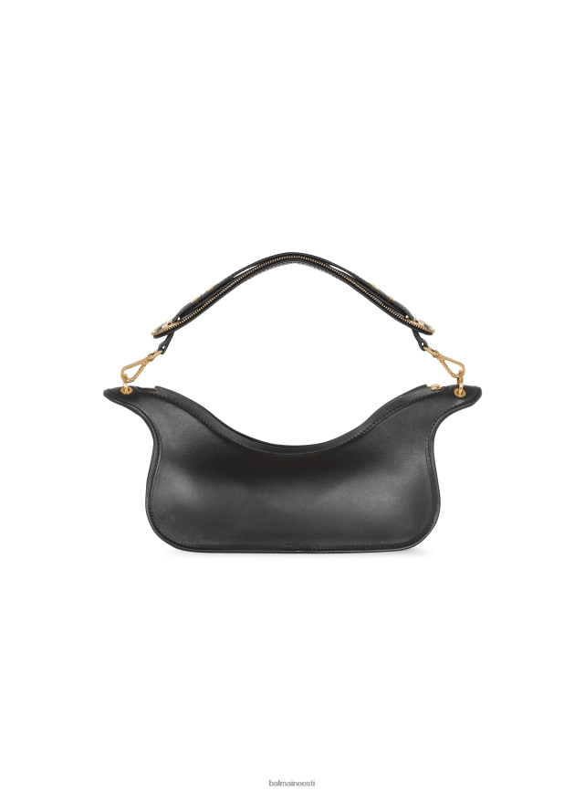 ee Balmain tarvikud naised tõmblukuga nahast kott must LJ8002432