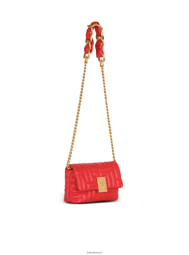 ee Balmain tarvikud naised 1945. aasta pehme tepitud nahast minikott punane LJ8002533