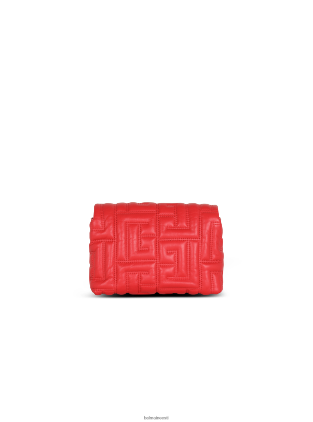 ee Balmain tarvikud naised 1945. aasta pehme tepitud nahast minikott punane LJ8002533