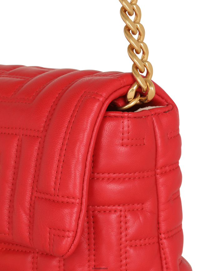 ee Balmain tarvikud naised 1945. aasta pehme tepitud nahast minikott punane LJ8002533
