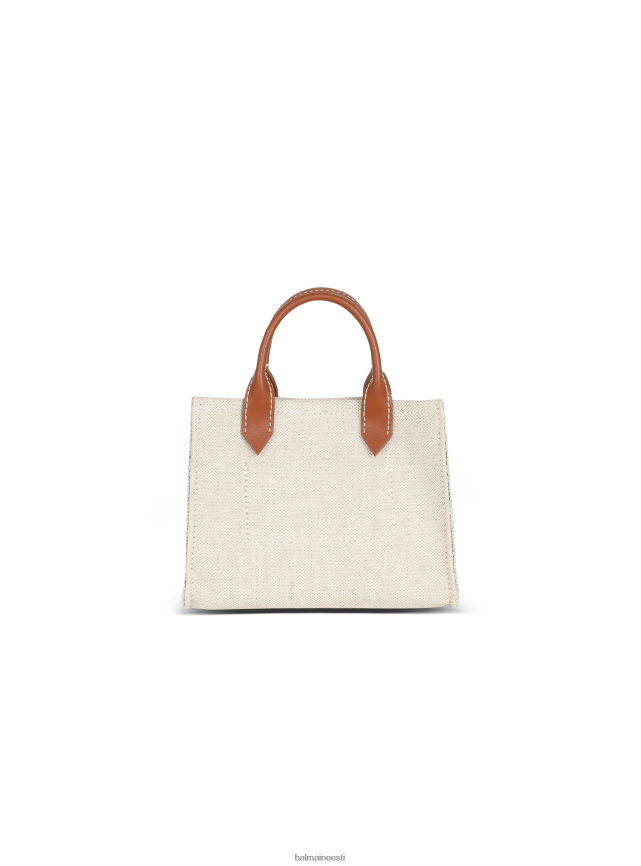 ee Balmain tarvikud naised b-armee minilõuendist poekott koos nahast vahetükkidega pruun LJ8002558