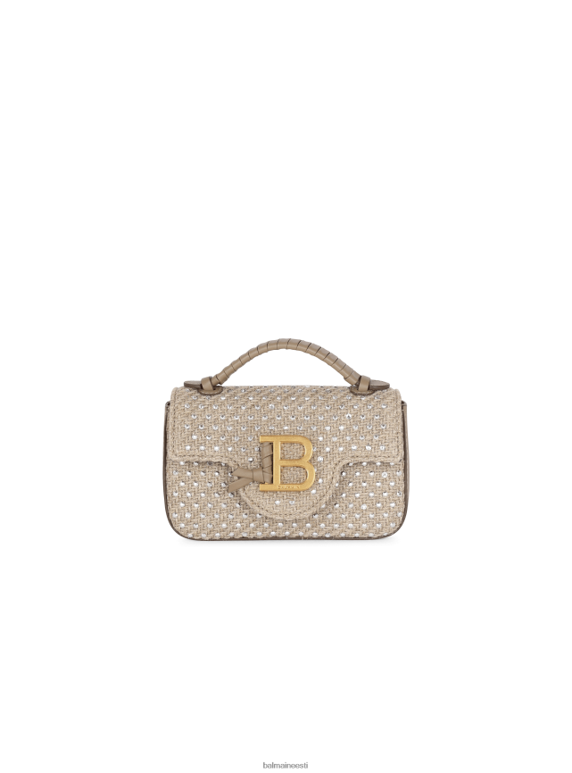 ee Balmain tarvikud naised b-buzz mini raffiakott kivikestega beež LJ8002449